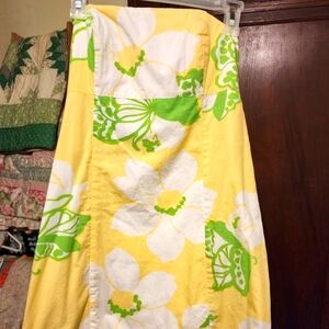 Yellow and Green Floral Skirt